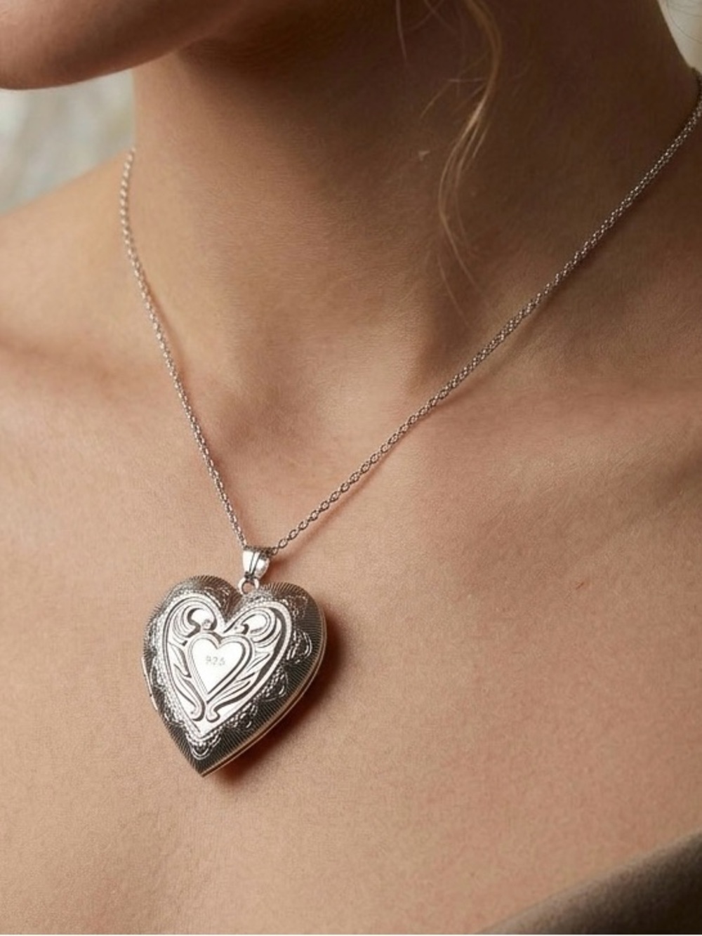 Style Heart Locket pendant in Silver